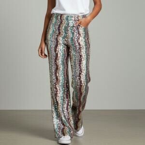 Free People Dance Again Sequin Size 2 Party Pants